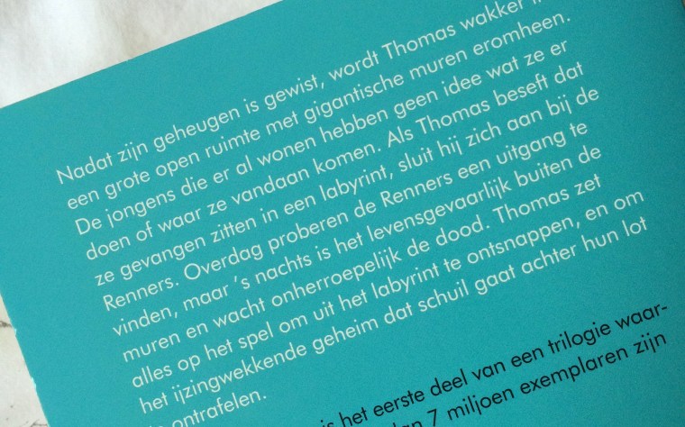 Flaptekst De labyrintrenner