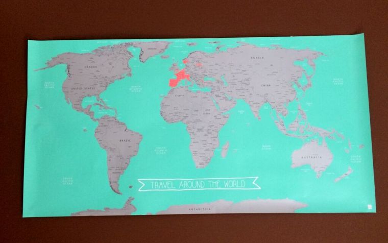 Krasbare Wereldkaart HEMA